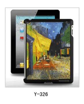 Arte pittura foto Ipad Cover con 3d Art Picture, pc cassa rivestita in gomma, più colori disponibili