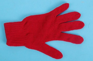 Red Working cotton gloves