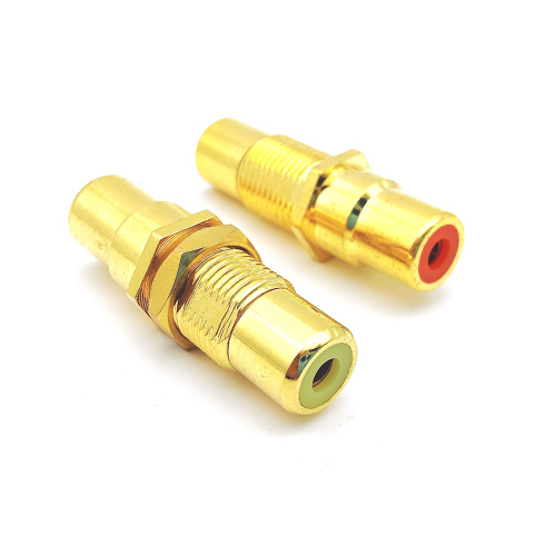 Screw Bulkhead Extender RCA Female to Female Adapter