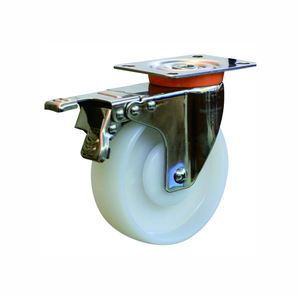 European Style Brake Stainless Steel Casters