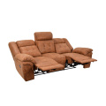 Роскошная пользовательская гостиная Nordic 2-х местный коричневый кожаный кресло-диван набор современных лощенных диванов