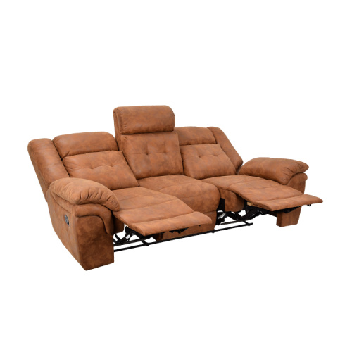 Großhandel oem braun 2 sitzer manuelle elektrische relax leder recliner wohnzimmer stuhl liefern sofa set für zu hause