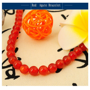 Bracelet Agate Rouge Naturel