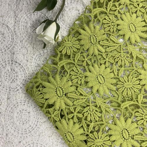 Tissu de broderie chimique en dentelle Jacquard Inforescence