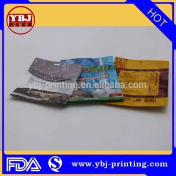 accept custom snack plastic bag food grade zipper seal plastic bag
