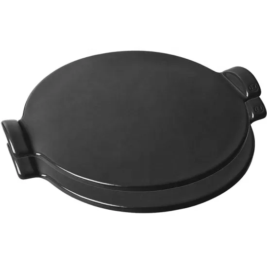 14.5" Round Food Grade Pizza Stone Metal Baking Tray BBQ Peel