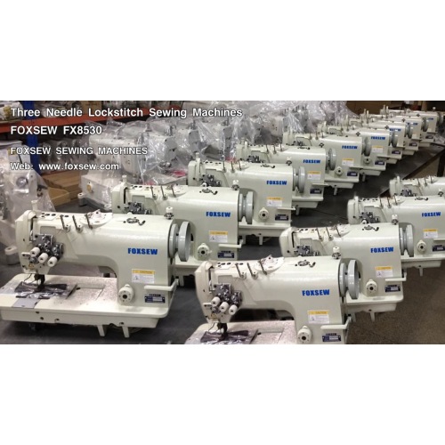 Mesin Jahit Tiga Jarum Lockstitch Kecepatan Tinggi dengan Penarik