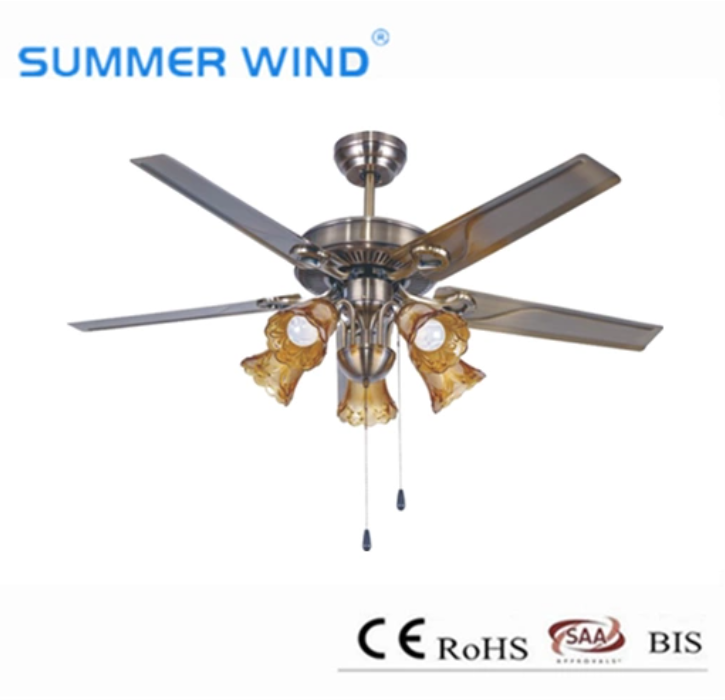 Ceiling fan with light household