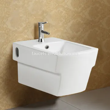 Rectangular Ceramic Wall Hung White Bidet