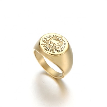 Yiwu Aceon Stainless Steel Punk Lion Ring Ring