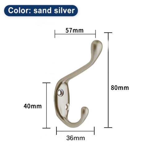 Väggklädhängare Satin Nickel Garment Hook