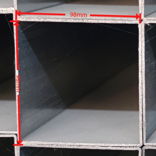 টেকসই গ্যালভানাইজড স্কয়ার টিউব 98*98*1.9mm