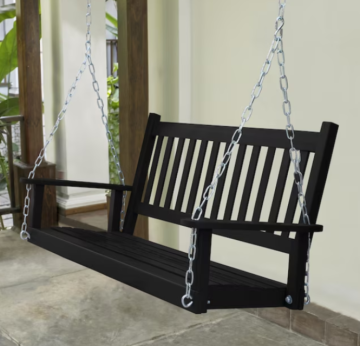 Kerusi Swing Hamrest Black yang lebih luas