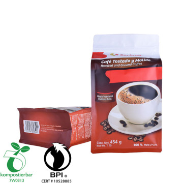 Biologisk nedbrytbar tilpasset trykt gjenlukkbare kaffeposer med ziplock