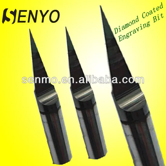 Senyo Diamond Coating End Mill Miling Cutters/Engraving Bit For Marble Cutting