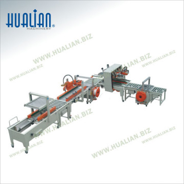 Automatic Carton Sealing Strapping Packaging Line (XFK-7)