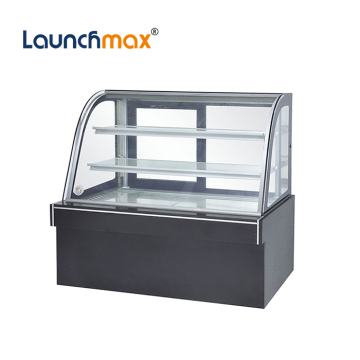 Single Arc Curve Air Cooled Cake Chiller Cabinet for Fresh Fruit Dessert Keeping