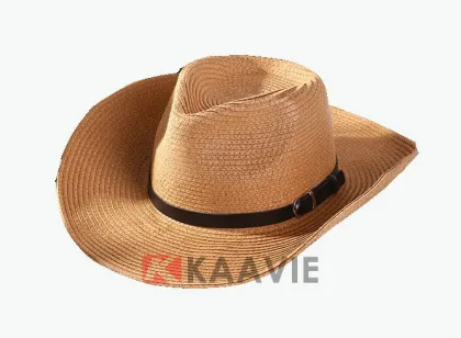 desert beach male mexican straw cowboy hat with leather belt
