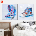 Sneaker Kasut Art Wall Poster kanvas lukisan