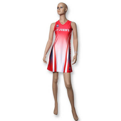 latest design custom sublimated team cheap netball dress