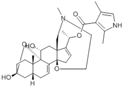 1H-Pyrrole-3-carboxylicacid, 2,4-dimethyl-,( 57251495,1S)-1-[(5aR,7aR,9R,11aS,11bS,12R,13aR)-1,2,3,4,7a,8,9,10,11,11a,12,13-dodecahydro-9,12-dihydroxy-2,11a-dimethyl-7H-9,11b-epoxy-13a,5a-propenophenanthro[2,1-f][1,4]oxazepin-14-yl]ethylester CAS 23509-16