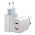 18W 2-PORT QC3.0 y Tipo-C USB Wall Charger