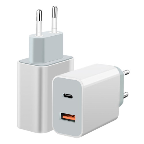 18W 2-porta QC3.0 e carregador de parede USB Type-C