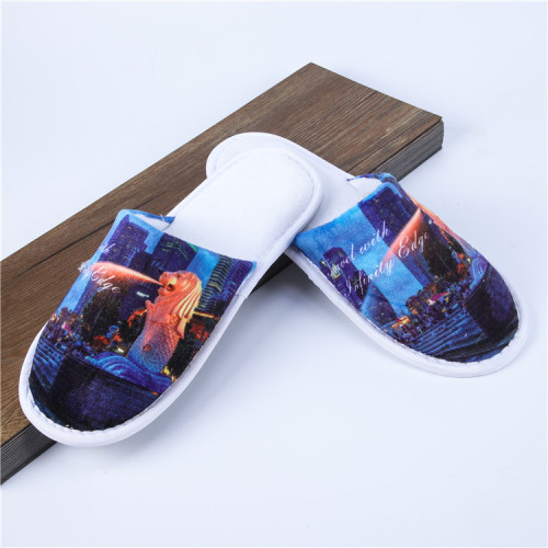 view pattern hotel slippers