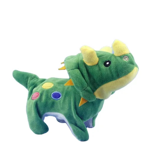 Our factory directly sells children's electric toys dinosaur baby plush toys Unicorn dinosaur pet animal embroidery creativity