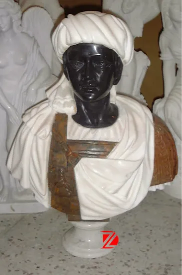 Female marble bust sculptures