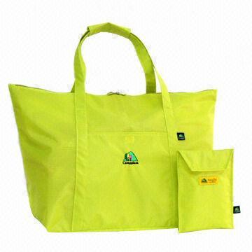 Folding shopping bag, made of polyester/nylon, suitable for gift purposes