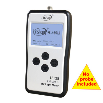 Linshang LS125 UV Light Messer - Testen Sie UV -Leistung, Intensität und Energie für 254nm, 365nm, 395 nm UVA, UVB, UVC -LED, wasserdichtem Sensor