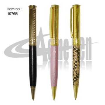 Elegant high quality with PU leather Ball pen