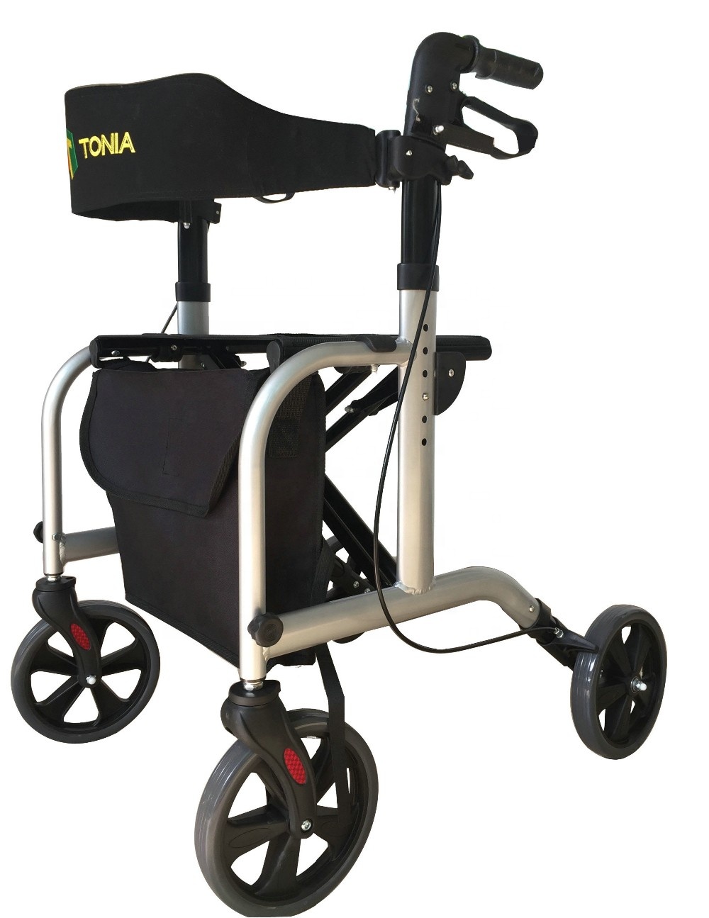 Caminante de aluminio tonia y ayuda para caminar con asiento