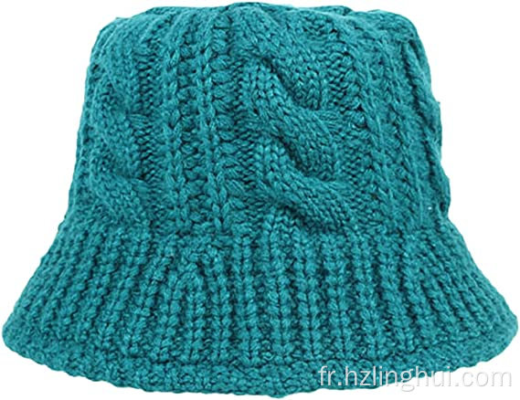 Chapeau de seau d'hiver mode tricot