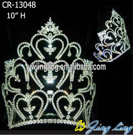 10 Inch Wholesale Rhinestone Crowns For Sale