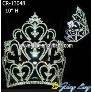 10 Inch Wholesale Rhinestone Crowns For Sale