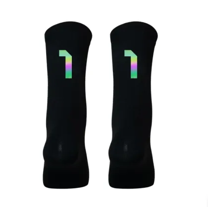 DH42 Rainbow Breathable Sports Knitting Socks - Reflective Cycling Socks
