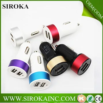 2017 Wholesale 5V 2.1A Portable Dual USB Car Charger