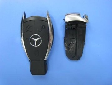 3 Buttons Benz Smart Car Key Cover With 18k Gold For Honda, Toyota, Ford
