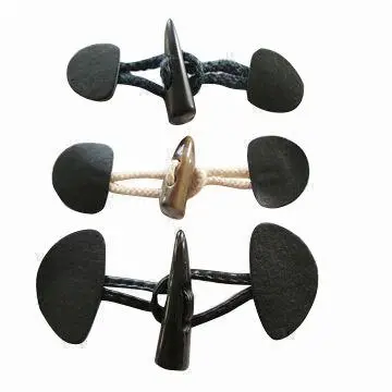 Horn toggle buttons for garment