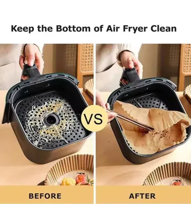 Disposable Air Fryer Paper Liners 6.3 Inch Parchment Basket Liners
