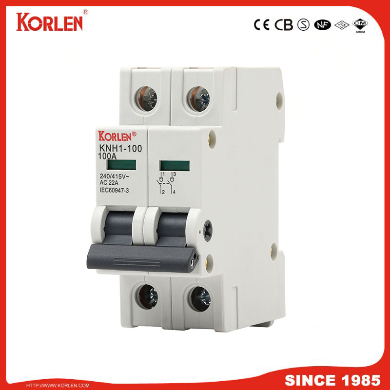 DIN Rail Isolator switch KORLEN KNH1 125A 3p