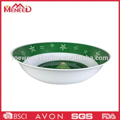 Round newest christmas hot sell melamine porridge bowl