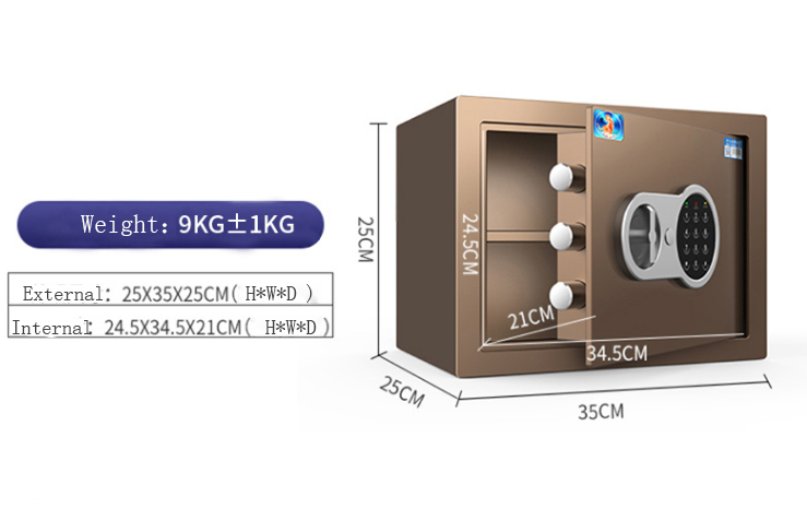 BORUI25J Small Wall-mounted Electronic Password safe