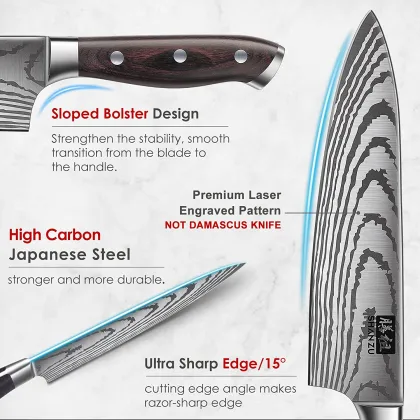 Custom Handcrafted Damascus 16-Piece Chef's Knife Set: A Comprehensive Kitchen Knife Collection
