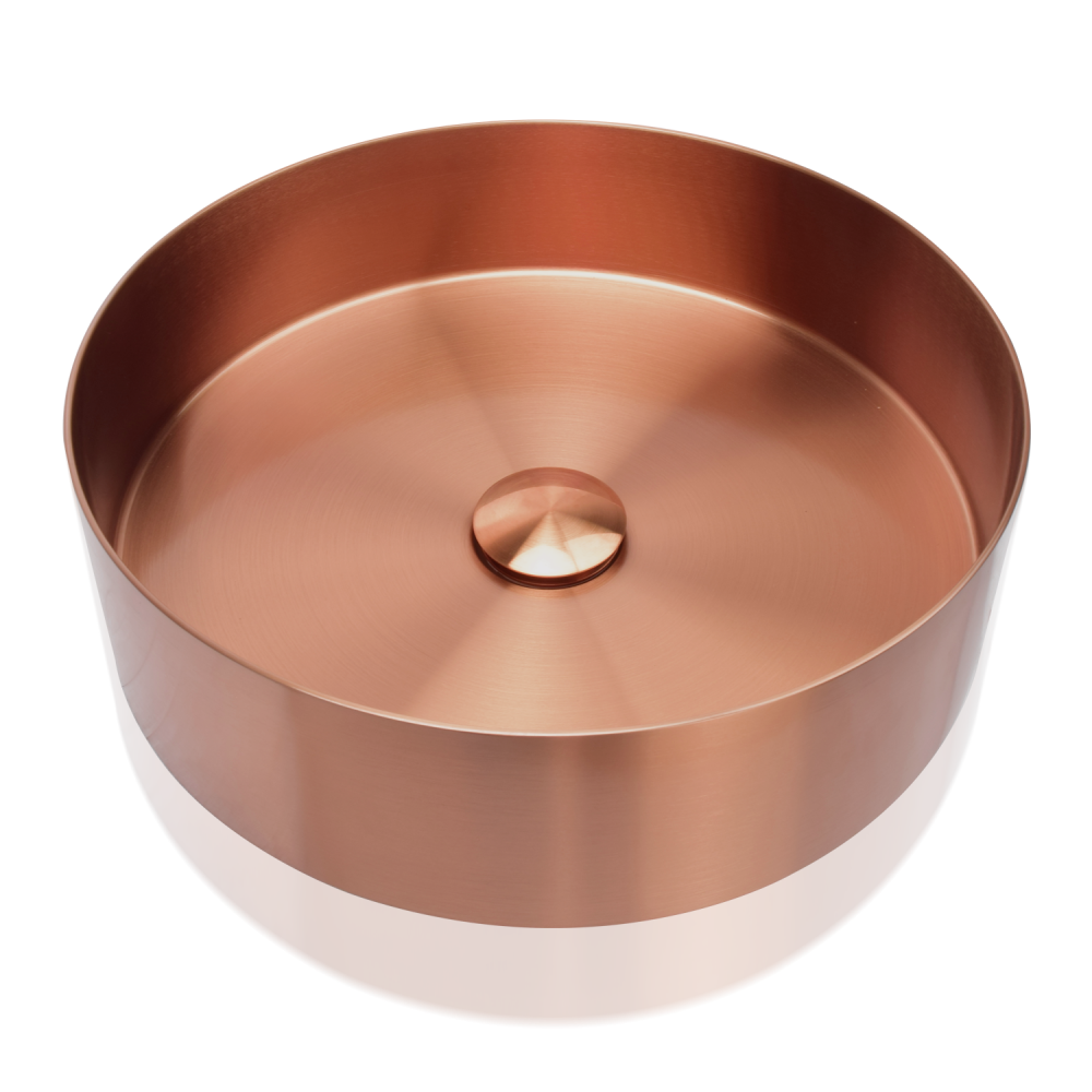 Stainless Steel Handmade Round Rose Gold Sink