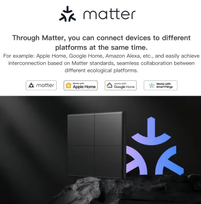 Certified Matter JINK 8E Smart Switch: Seamless Integration with Apple HomeKit for Enhanced Smart Home Control