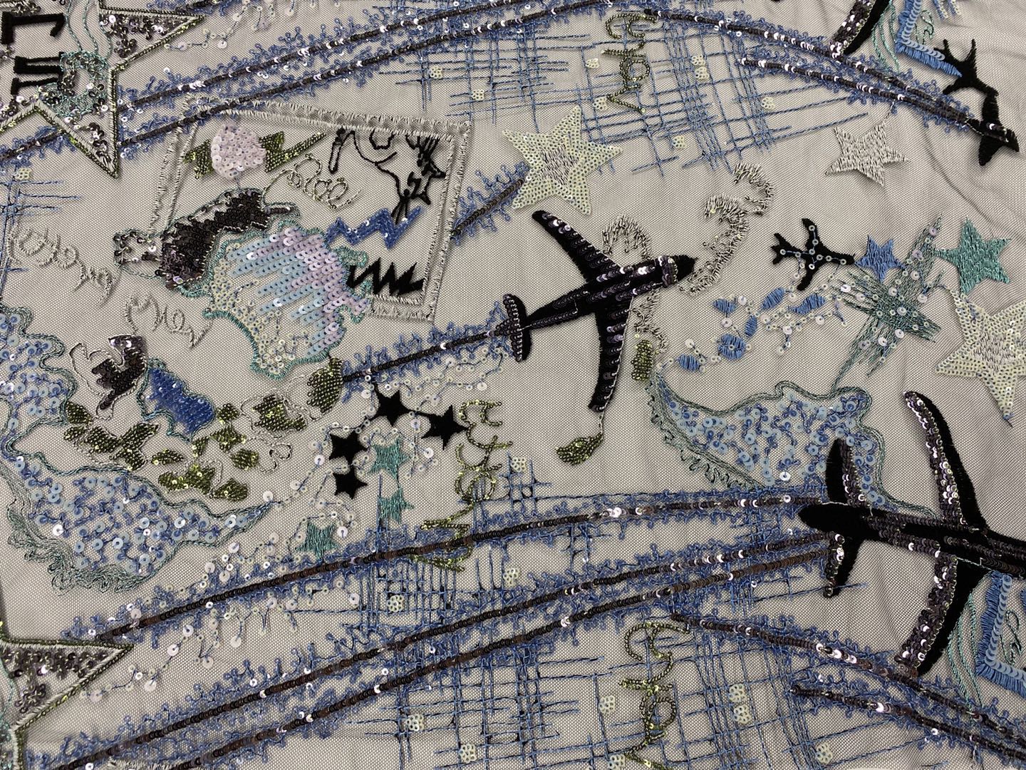Sequins Embroidery Fabric