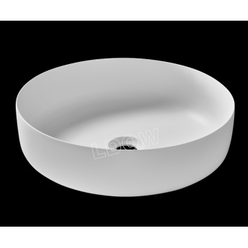 Pure acrylic solid surface countertop washbasin for bathroom
